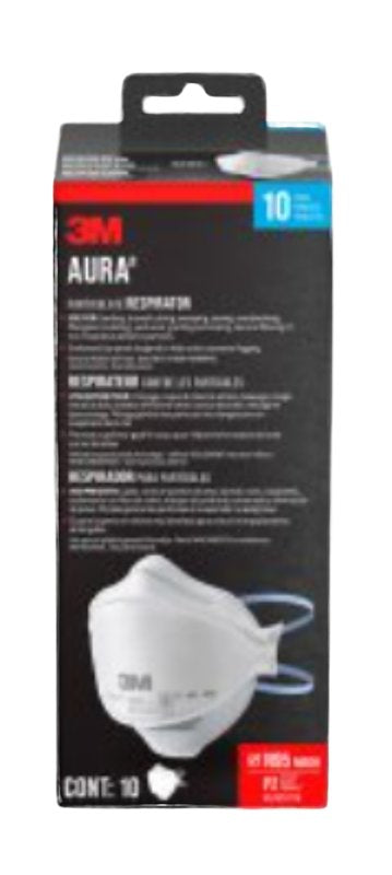3M 3M Aura Series 9205PH-10-DC Respirator, One-Size Mask, N95 Filter Class, 95 % Filter Efficiency, White CLOTHING, FOOTWEAR & SAFETY GEAR 3M