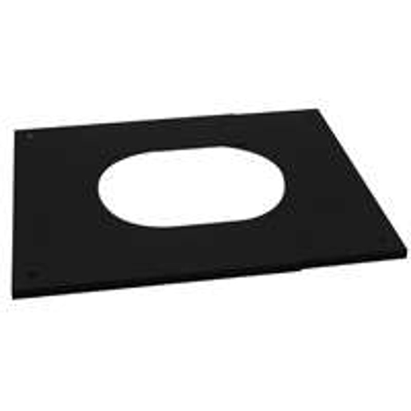 SELKIRK Selkirk 207512 Adjustable Pitch Ceiling Plate, 7 in Pipe, Black, Matte