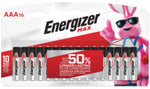 ENERGIZER BATTERY Energizer E92LP-16 Battery, 1.5 V Battery, 1250 mAh, AAA Battery, Alkaline, Manganese Dioxide, Rechargeable: No ELECTRICAL ENERGIZER BATTERY