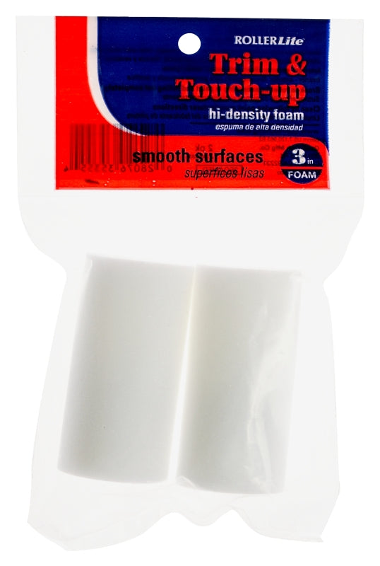 ROLLERLITE RollerLite Trim & Touch-Up 3FOAMFD Mini Roller Cover Refill, 3 in L, Foam Cover PAINT ROLLERLITE