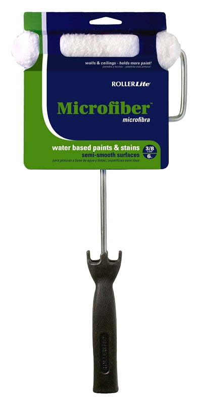 ROLLERLITE RollerLite 614-MF8038 Roller Assembly, 3/8 in Nap, Microfiber Roller, 6 in L Roller