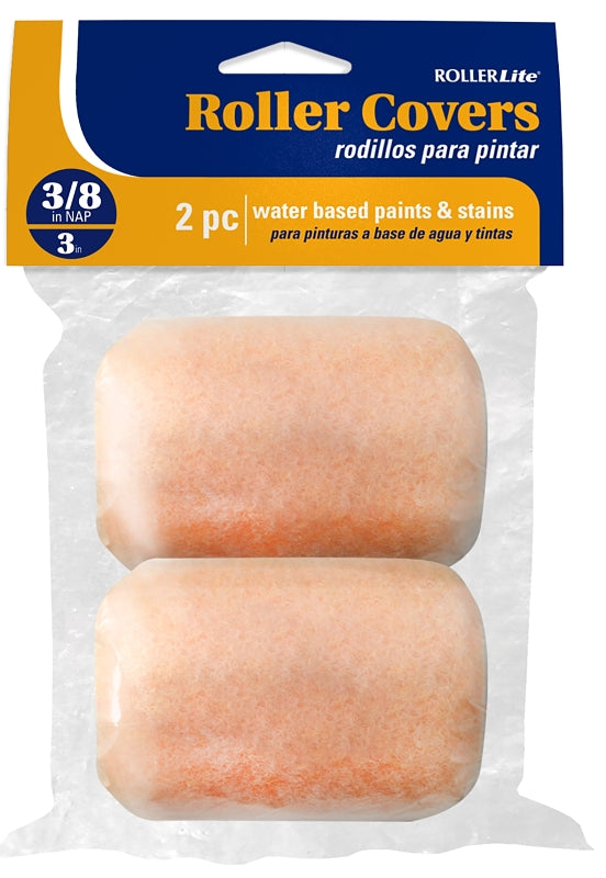 ROLLERLITE RollerLite All-Purpose 3AP038D Roller Cover, 3/8 in Thick Nap, 3 in L, Polyester Cover