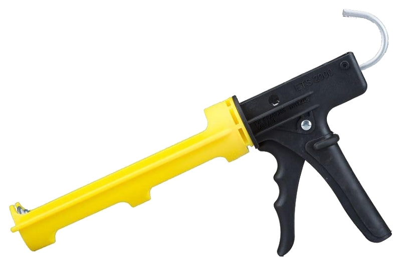 DRIPLESS Dripless ETS2000 Caulk Gun, Heavy-Duty, Yellow, 10 oz Cartridge, Ergonomic Handle