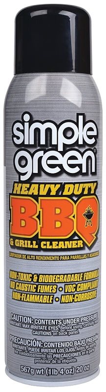 SIMPLE GREEN Simple Green 0310001260014 BBQ and Grill Cleaner, White, 20 oz Aerosol Can