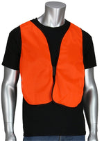 BOSS MFG Safety Works 818040 Reflective Safety Vest, One-Size, Mesh Fabric, Orange, Hook-and-Loop
