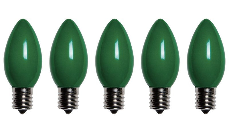 SANTAS FOREST Santas Forest 25985 LED Filament Retro Replacement Bulb, Opaque, C9, Green