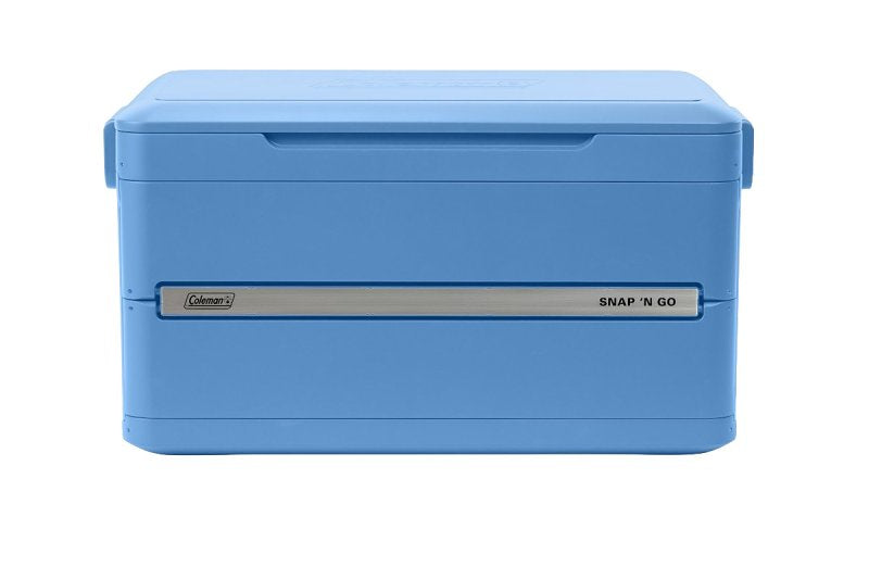 NEWELL BRANDS DIST LLC Coleman Snap 'N Go Series 2226073 Collapsible Hard Cooler, 55 qt Cooler, Polypropylene, Blue Sky, 64 hr Ice Retention