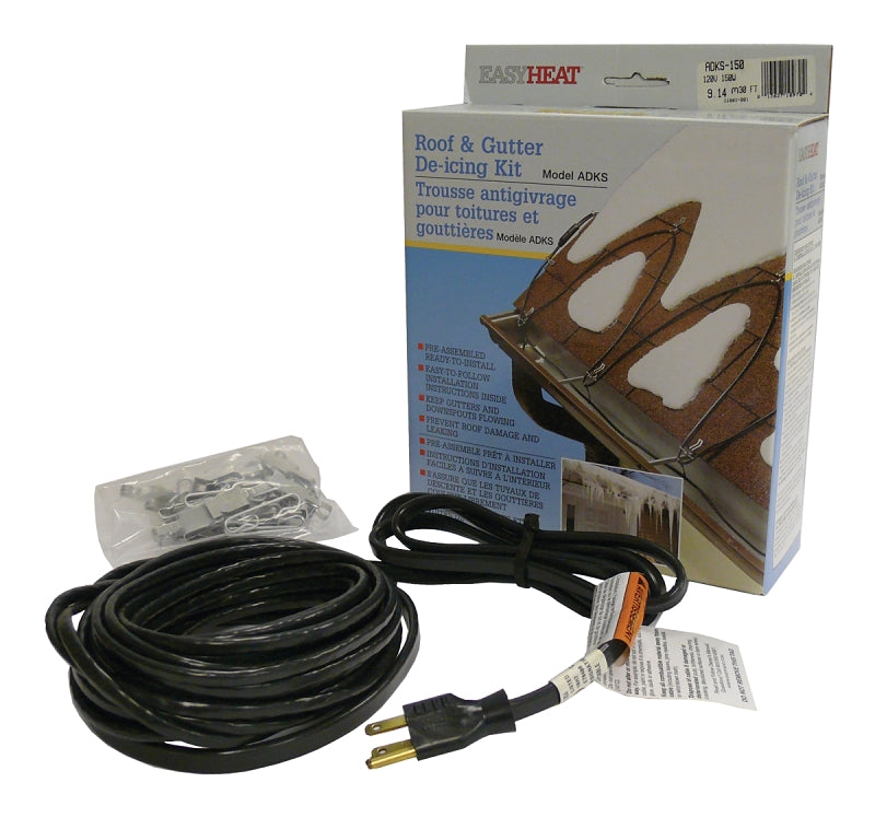 EASYHEAT EasyHeat ADKS Series ADKS500 Roof and Gutter De-Icing Cable, 100 ft L, 120 V, 500 W PLUMBING, HEATING & VENTILATION EASYHEAT