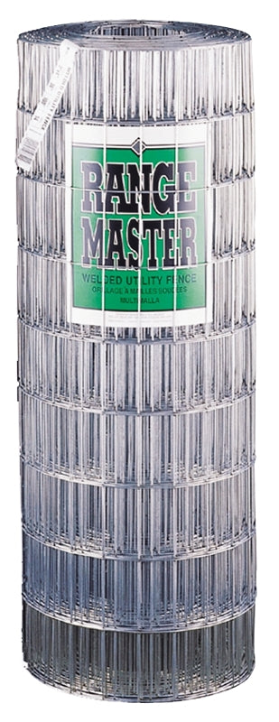 RANGEMASTER Rangemaster 7753 Welded Utility Fence, 50 ft L, 48 in H, 2 x 4 in Mesh, 14, Galvanized