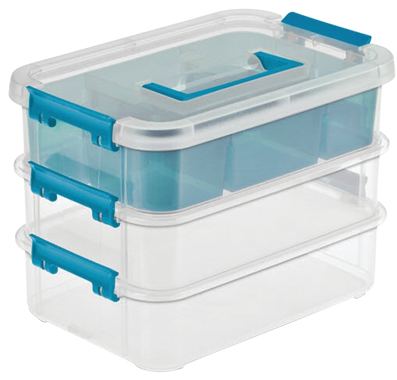 STERILITE Sterilite 14138606 Tray Organizer, Clear, 10-5/8 in L, 7-1/4 in W, 7-3/4 in H