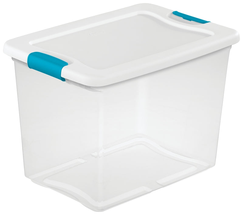 STERILITE Sterilite 14958006 Latching Box, Plastic, Clear/White, 16-1/4 in L, 11-1/4 in W, 11-5/8 in H HOUSEWARES STERILITE