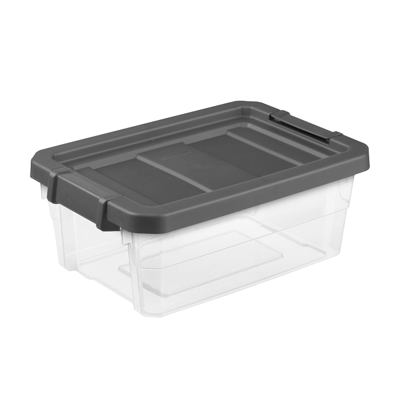 STERILITE Sterilite 14723V06 Stacker Box, 16 qt, Plastic, Gray HOUSEWARES STERILITE
