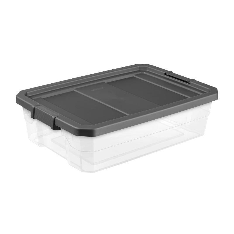 STERILITE Sterilite 14743V06 Stacker Box, 40 qt, Plastic, Gray