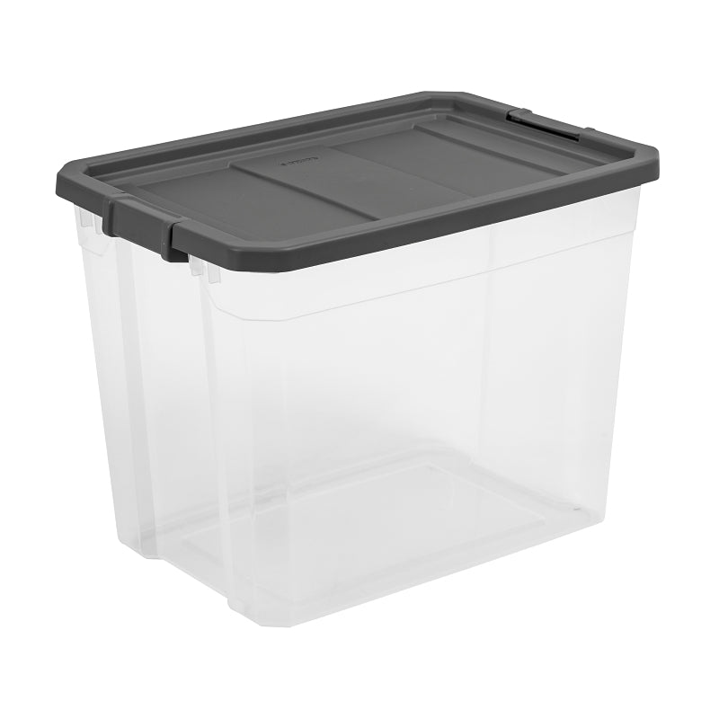STERILITE Sterilite 14783V04 Stacker Box, 108 qt, Plastic, Gray HOUSEWARES STERILITE