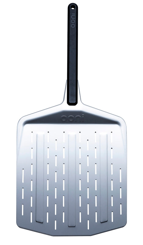 OONI Ooni UU-P06401 Perforated Pizza Peel, 26 x 12 x 1.18 in Dimensions, Aluminum Blade, Black Handle, Dishwasher Safe: No