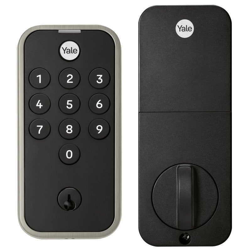 YALE SECURITY Yale Code Series YED210-NR-619 Keypad Lock, Grade 3 Grade, Keyed Different Key, Metal, Satin Nickel, KW1 Keyway