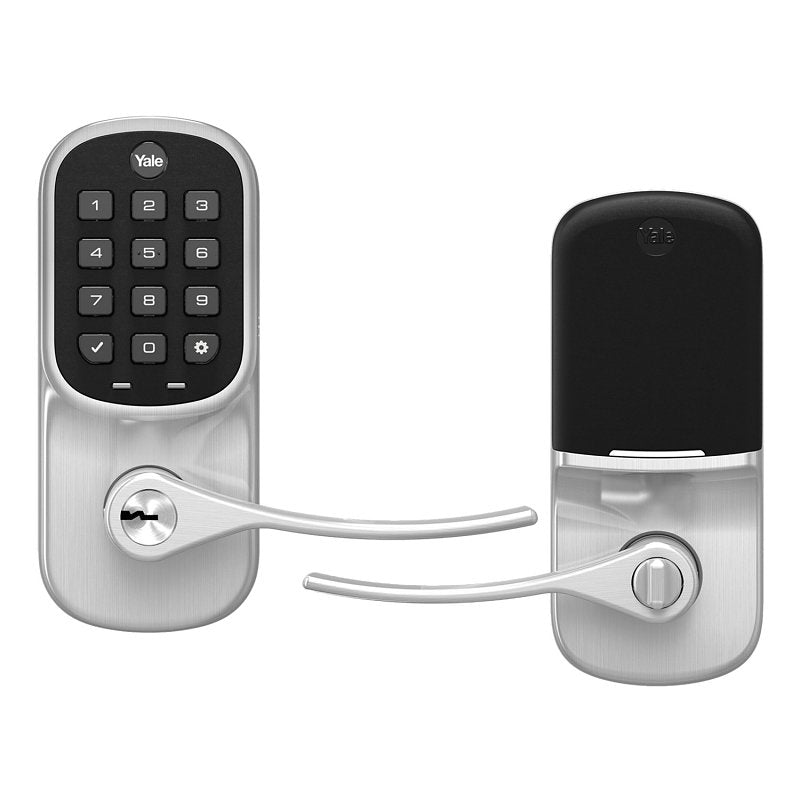 YALE SECURITY Yale YRL216-NR-619 Door Lock, Satin Nickel, Residential, Grade 2 Grade, Metal, Lever Handle, Universal Hand