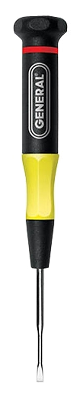 GENERAL General 611078 Screwdriver, 5/64 in Drive, Slotted Drive, 4-7/8 in OAL, Cushion-Grip Handle