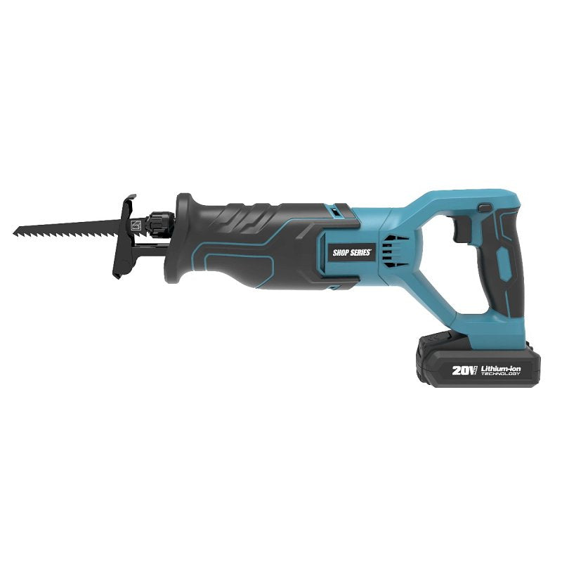 SHOP SERIES ShopSeries SS2830 Cordless Reciprocating Saw, Battery Included, 20 V, 2 Ah, 4, 2/5 in Cutting Capacity, 4/5 in L Stroke TOOLS SHOP SERIES