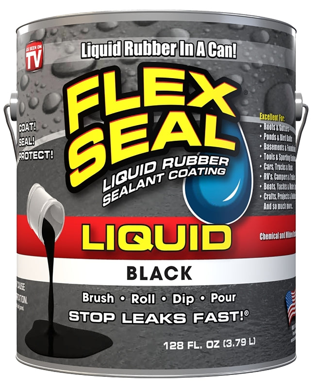 FLEX SEAL Flex Seal US855BLK01-2 Rubberized Coating, Black, 1 gal, Can