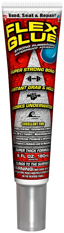 FLEX SEAL Flex Seal GFSTANR06 Flex Glue, White, 6 oz Tube