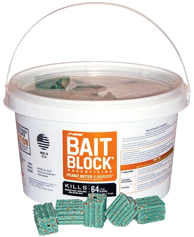 J.T. EATON J.T. Eaton 704-PN Bait Block, Solid, 1 oz Pail LAWN & GARDEN J.T. EATON