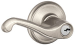 SCHLAGE LOCK Schlage F Series F51A VFLA619 Entry Lever, Mechanical Lock, Satin Nickel, Metal, Residential, 2 Grade HARDWARE & FARM SUPPLIES SCHLAGE LOCK