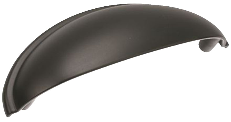 AMEROCK Amerock Cup Pulls Series BP22094FB Cabinet Pull, 3-11/16 in L Handle, 1-1/4 in H Handle, 1-1/8 in Projection, Zinc
