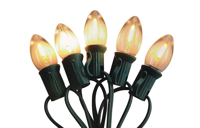 SANTAS FOREST Santas Forest 25718 LED Filament Retro Light Set, 25-Lamp, LED, Clear, 25000 hr Average Life, 17 ft L