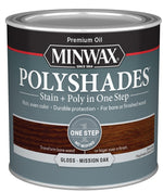 MINWAX Minwax 214854444 Waterbased Polyurethane Stain, Gloss, Liquid, Mission Oak, 0.5 pt, Can PAINT MINWAX