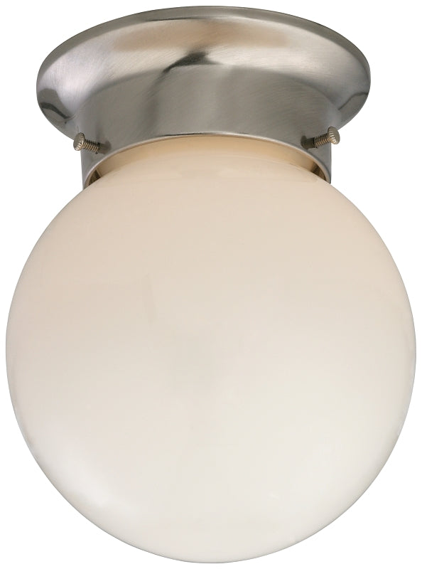 VAXCEL INTERNATIONAL Boston Harbor F3BB01-3375-BN Single Light Ceiling Fixture, 120 V, 60 W, 1-Lamp, A19 or CFL Lamp, Brushed Nickel Fixture ELECTRICAL VAXCEL INTERNATIONAL