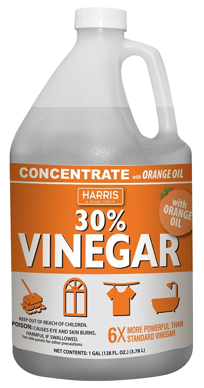 P.F. HARRIS MANUFACTURING Harris ORG30-128 30% Cleaning Vinegar, 128 oz, Bottle, Liquid, Pungent, Vinegar, Clear