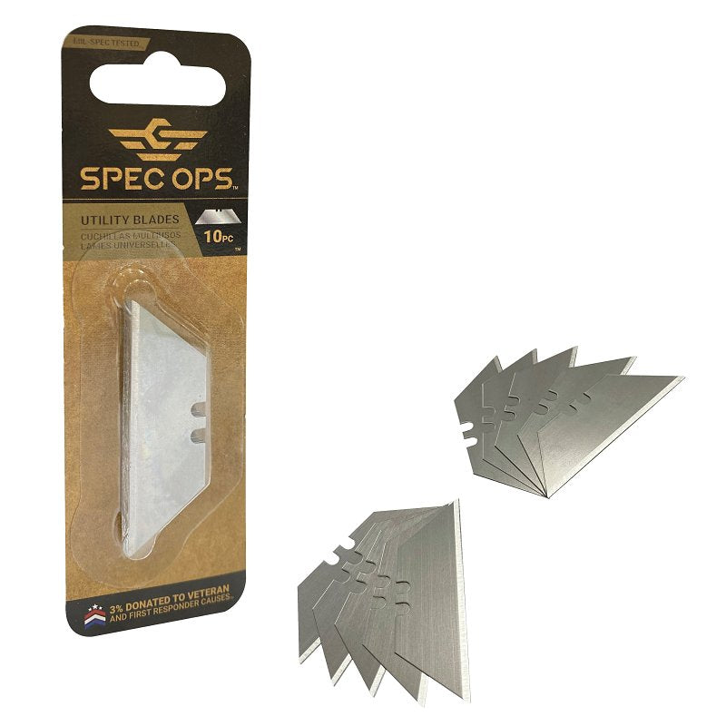 AMAX INC Spec Ops SPEC-K1-BLADE10 Utility Knife Blade, HCS, Precession Honed Edge TOOLS AMAX INC