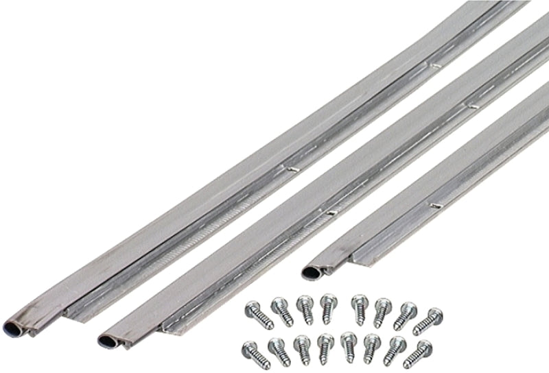 M-D M-D 49002 Jamb Weatherstrip Kit, 5/8 in W, 3/16 in Thick, 84 in L, Aluminum/Vinyl, Satin Nickel HARDWARE & FARM SUPPLIES M-D