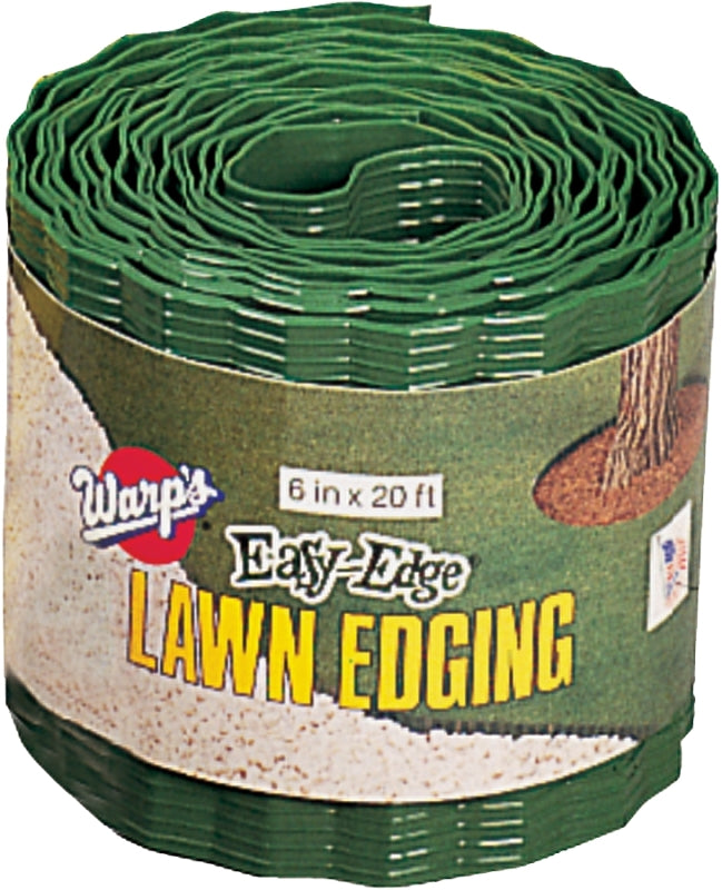 WARP'S Warp's Easy-Edge LE-620-G Lawn Edging, 20 ft L, 6 in H, Plastic, Green