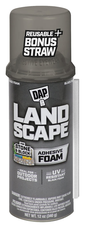 DAP DAP Touch 'n Foam Max Fill Series 7565040440 Exterior Filler Adhesive, Black, 12 oz Can