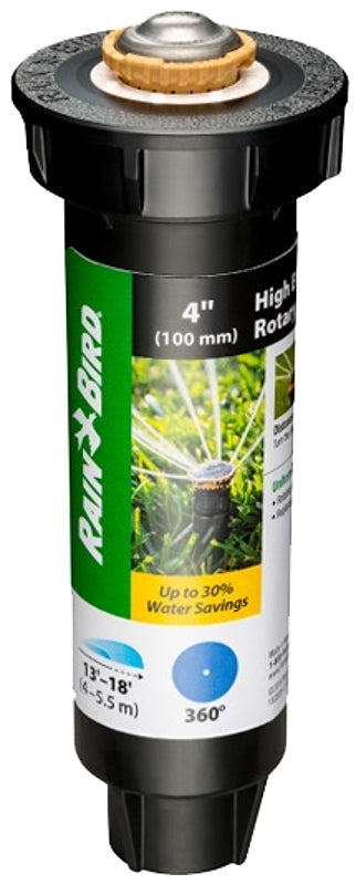 RAINBIRD Rain Bird 12SAFPRO Mini Rotor Sprinkler, Full-Circle, 3 gpm, 1/2 in Connection, FTP, 4 in H Pop-Up, 13 to 18 ft LAWN & GARDEN RAINBIRD