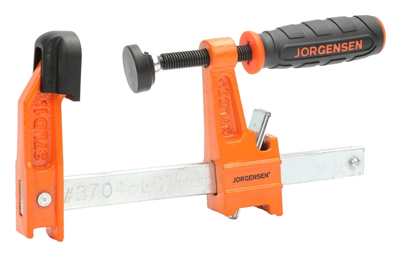 PONY Pony 3704-LD Light-Duty Bar Clamp, 300 lb, 4 in Max Opening Size, 2 in D Throat, Steel Body TOOLS PONY