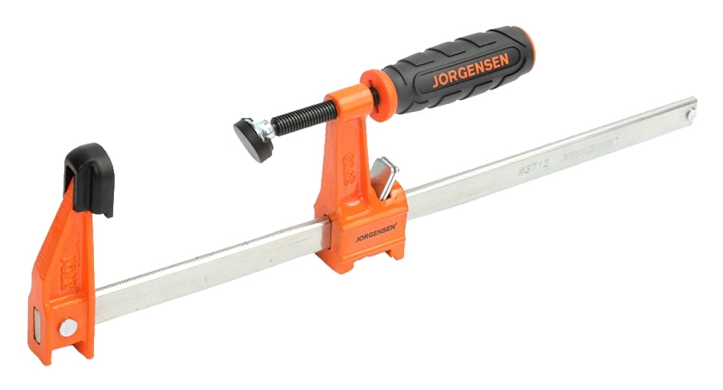 PONY Pony 3712 Bar Clamp, 600 lb, 12 in Max Opening Size, 2-1/2 in D Throat, Steel Body TOOLS PONY