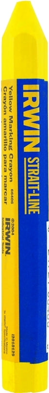IRWIN Irwin STRAIT-LINE 66406 High-Visibility Lumber Crayon, Yellow, 1/2 in Dia, 4-1/2 in L