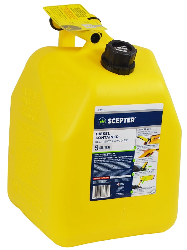 SCEPTER Scepter FG4D511 Diesel Can, 5 gal, Polypropylene, Yellow AUTOMOTIVE SCEPTER