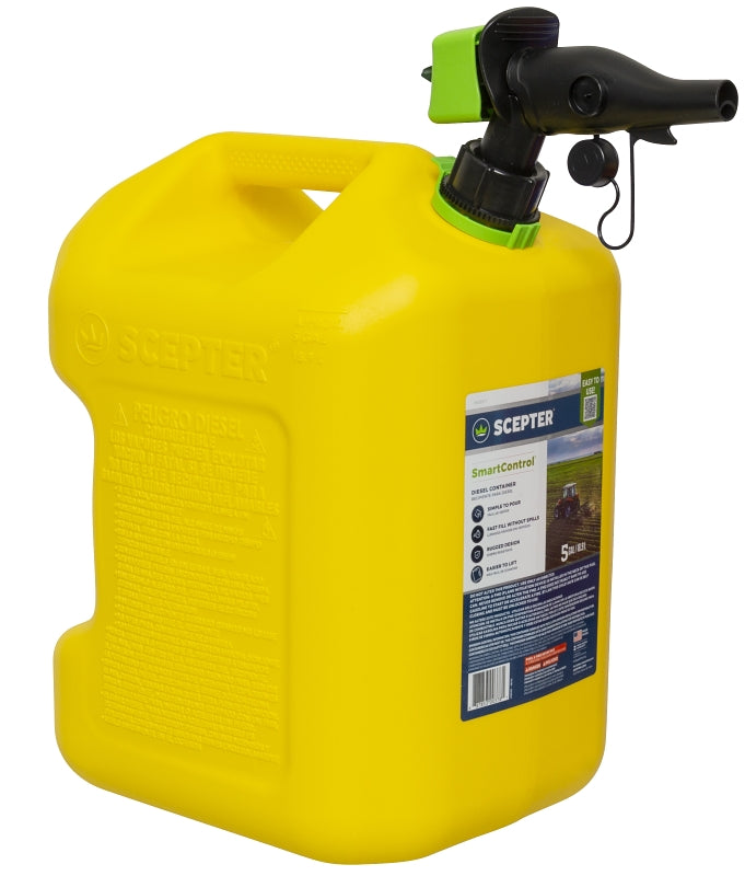 SCEPTER Scepter FSCD571 Smart Control Can with Rear Handle, 5 gal, Yellow AUTOMOTIVE SCEPTER