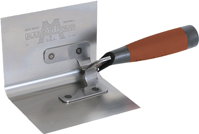 MARSHALLTOWN Marshalltown 51D Corner Trowel, 3-1/2 in W Blade, 5 in L Blade, Stainless Steel Blade, DuraSoft Handle