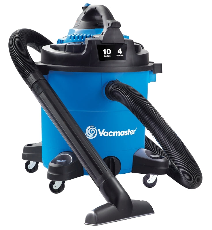 VACMASTER Vacmaster VBVA1010PF Vacuum Cleaner, 10 gal, 106 cfm Air, Standard Cartridge, 4 hp, 120 V, Blue TOOLS VACMASTER