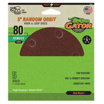 GATOR Gator 3784 Sanding Disc, 5 in Dia, 80 Grit, Medium, Aluminum Oxide Abrasive, Vented, 5/PK TOOLS GATOR