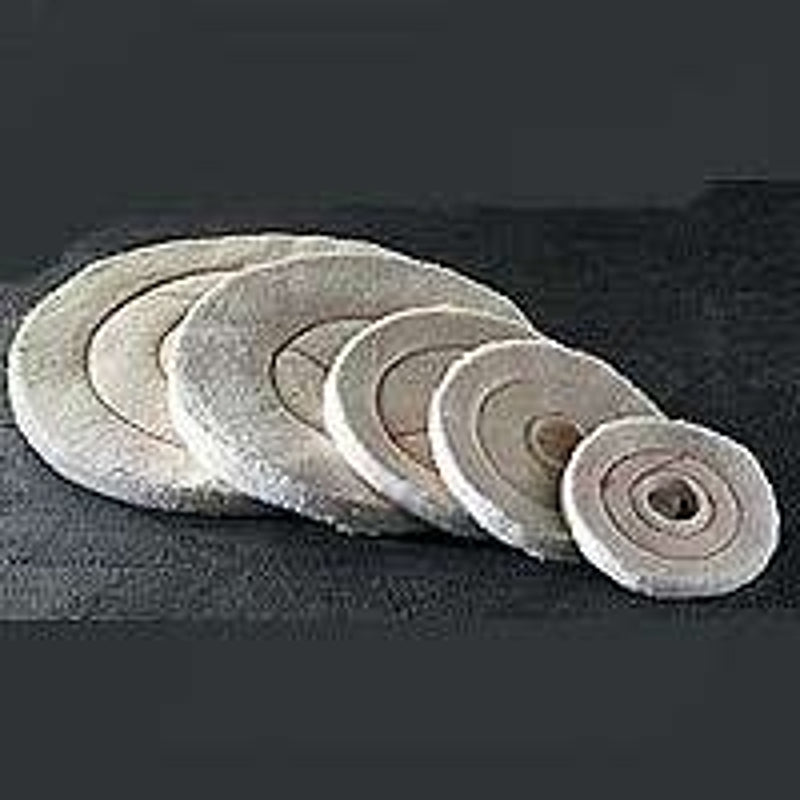 DICO PRODUCTS Dico 527-60-6 Buffing Wheel, 6 in Dia, 1/2 in Thick, Flannel Cotton