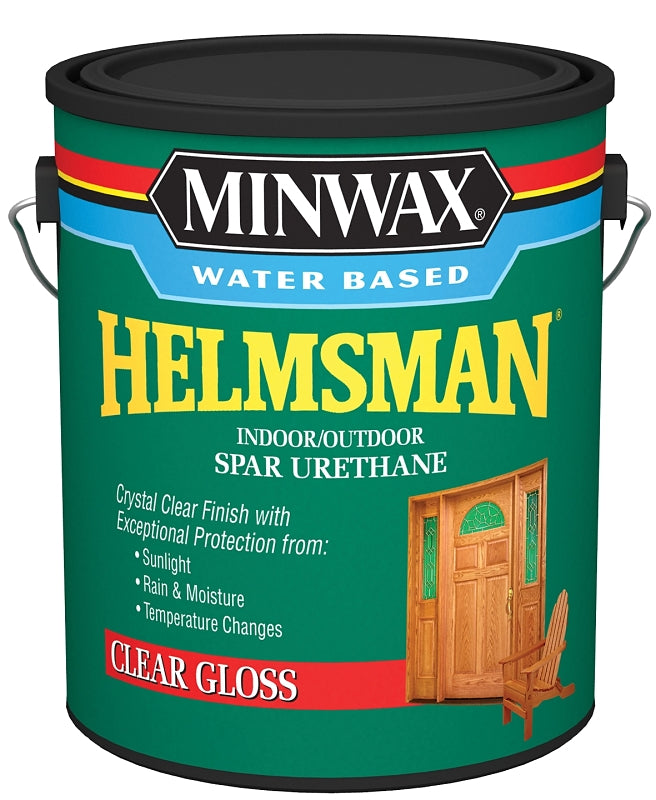 MINWAX Minwax Helmsman 710500000 Spar Varnish, Gloss, Crystal Clear, Liquid, 1 gal, Can