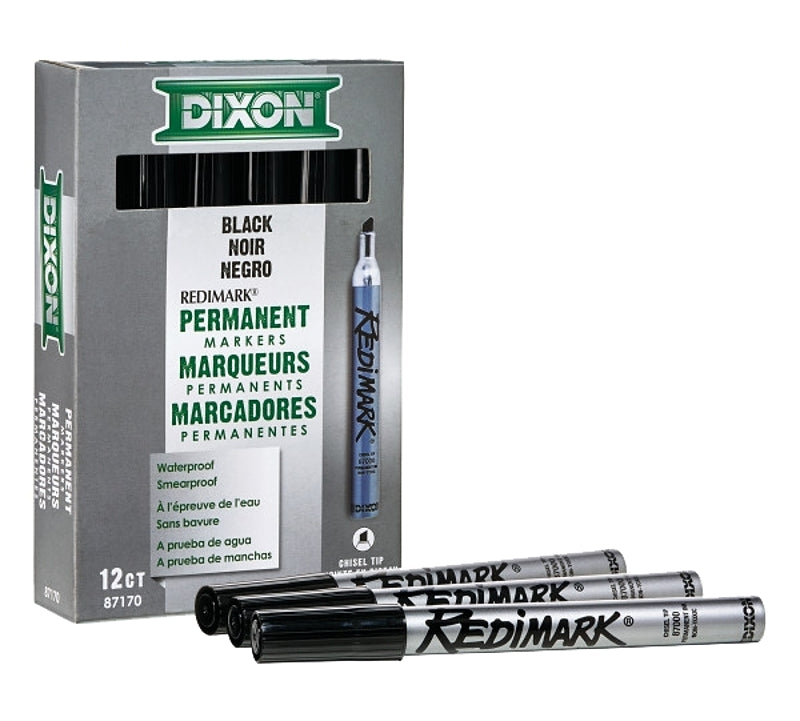 DIXON TICONDEROGA Dixon Ticonderoga 87170 Marker, Black, 6 in L, Metal Barrel