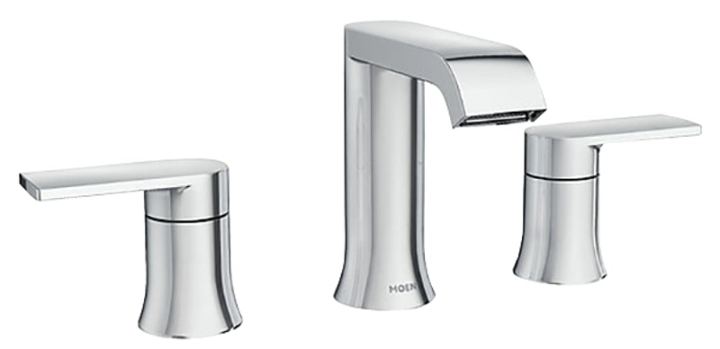MOEN Moen Genta Series 84763 Bathroom Faucet, 1.2 gpm, 2-Handle, 3-Faucet Hole, Metal, Chrome-Plated, 8 in Faucet Centers PLUMBING, HEATING & VENTILATION MOEN