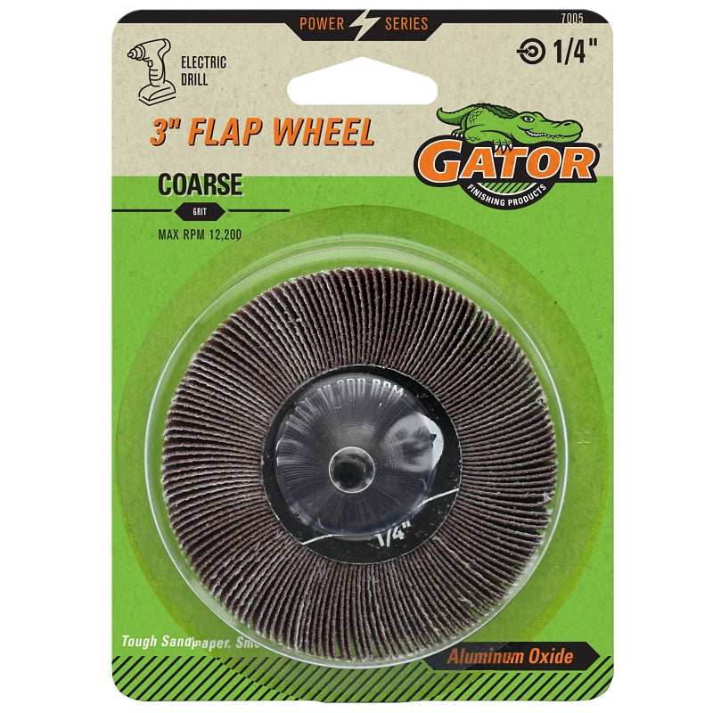 GATOR Gator 7005GA Flap Wheel, 3 in Dia, Coarse TOOLS GATOR